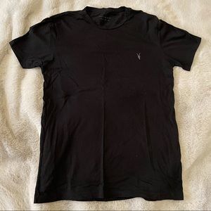 All Saints Mens Black Tee Small SlimFit
